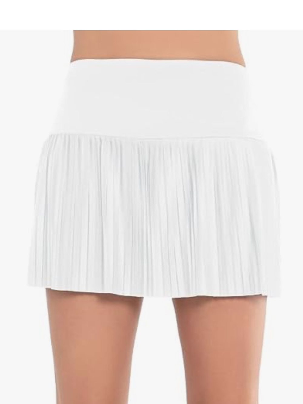 K-Swiss Pleated White Women’s Skirt Mini Size L 14.5” long